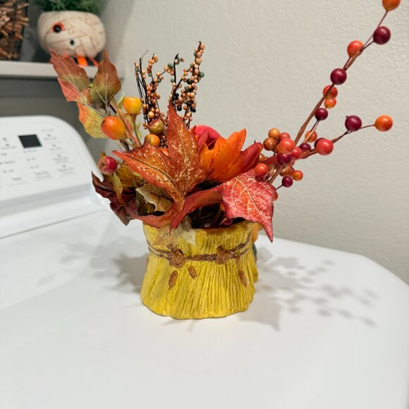 1950's Scarecrow and Wheat Head Vase/Planter Arrangement - Picture 8 of 15